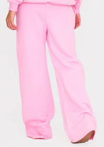 Ballet Pink Drawstring Waist Wide Leg Joggers - Sparta Clothing