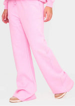 Ballet Pink Drawstring Waist Wide Leg Joggers - Sparta Clothing