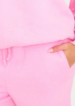 Ballet Pink Drawstring Waist Wide Leg Joggers - Sparta Clothing