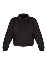 Black Zip Through Collared Sweatshirt - Sparta Clothing