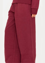 Burgundy Premium Thin Waistband Straight Leg Joggers - Sparta Clothing