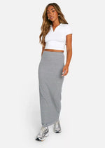 Cotton Rib Stripe Maxi Skirt - Sparta Clothing