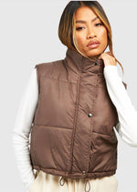 Crop Boxy Toggle Detail Gilet - Sparta Clothing