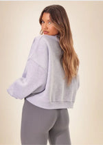 Grey Marl Oversized Boxy Sweatshirt - Sparta Clothing