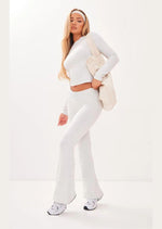 Heather Grey Sport Melange Flared Yoga Pants - Sparta Clothing