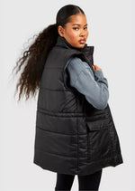 Petite Oversized Utility Pocket Detail Gilet - Sparta Clothing