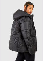 Toggle Detail Hooded Puffer Jacket - Sparta Clothing