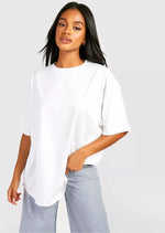 White Basic Cotton Oversized T-shirt - Sparta Clothing