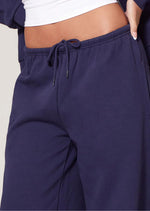 Navy Premium Thin Waistband Straight Leg Sweat Joggers - Sparta Clothing