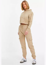 Stone Cropped Corset Hoodie - Sparta Clothing