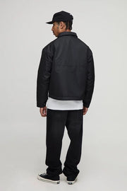 Oversized Embroidered Padded Nylon Overshirt