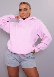 Baby Pink Oversized Fit Sweat Hoodie - Sparta Clothing