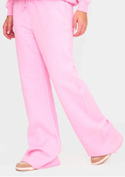 Ballet Pink Drawstring Waist Wide Leg Joggers - Sparta Clothing