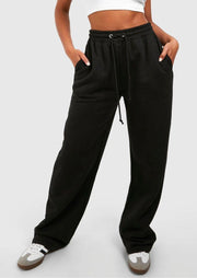 Black Basic Straight Leg Jogger - Sparta Clothing