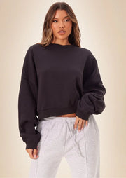 Black Oversized Boxy Sweatshirt - Sparta Clothing