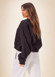 Black Oversized Boxy Sweatshirt - Sparta Clothing