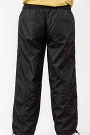 BAGGY FIT NYLON CARGO TROUSER WITH MAN EMBROIDERY