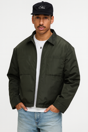 Oversized Embroidered Padded Nylon Overshirt