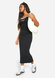 Cotton Rib Midaxi Skirt - Sparta Clothing
