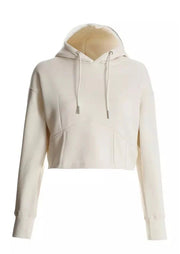 Cream Cropped Corset Hoodie - Sparta Clothing