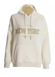 Cream Fleece 'New York' Oversized Hoodie - Sparta Clothing