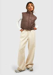 Crop Boxy Toggle Detail Gilet - Sparta Clothing