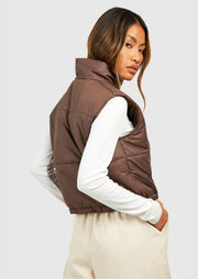 Crop Boxy Toggle Detail Gilet - Sparta Clothing