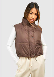 Crop Boxy Toggle Detail Gilet - Sparta Clothing