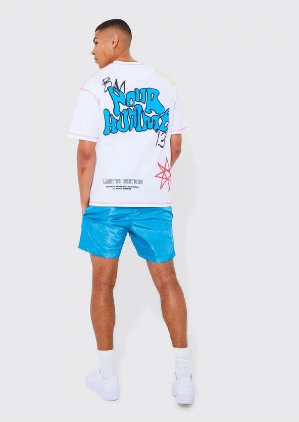 ELASTIC WAIST PHOTO PRINT TOGGLE SHORT - Sparta Clothing