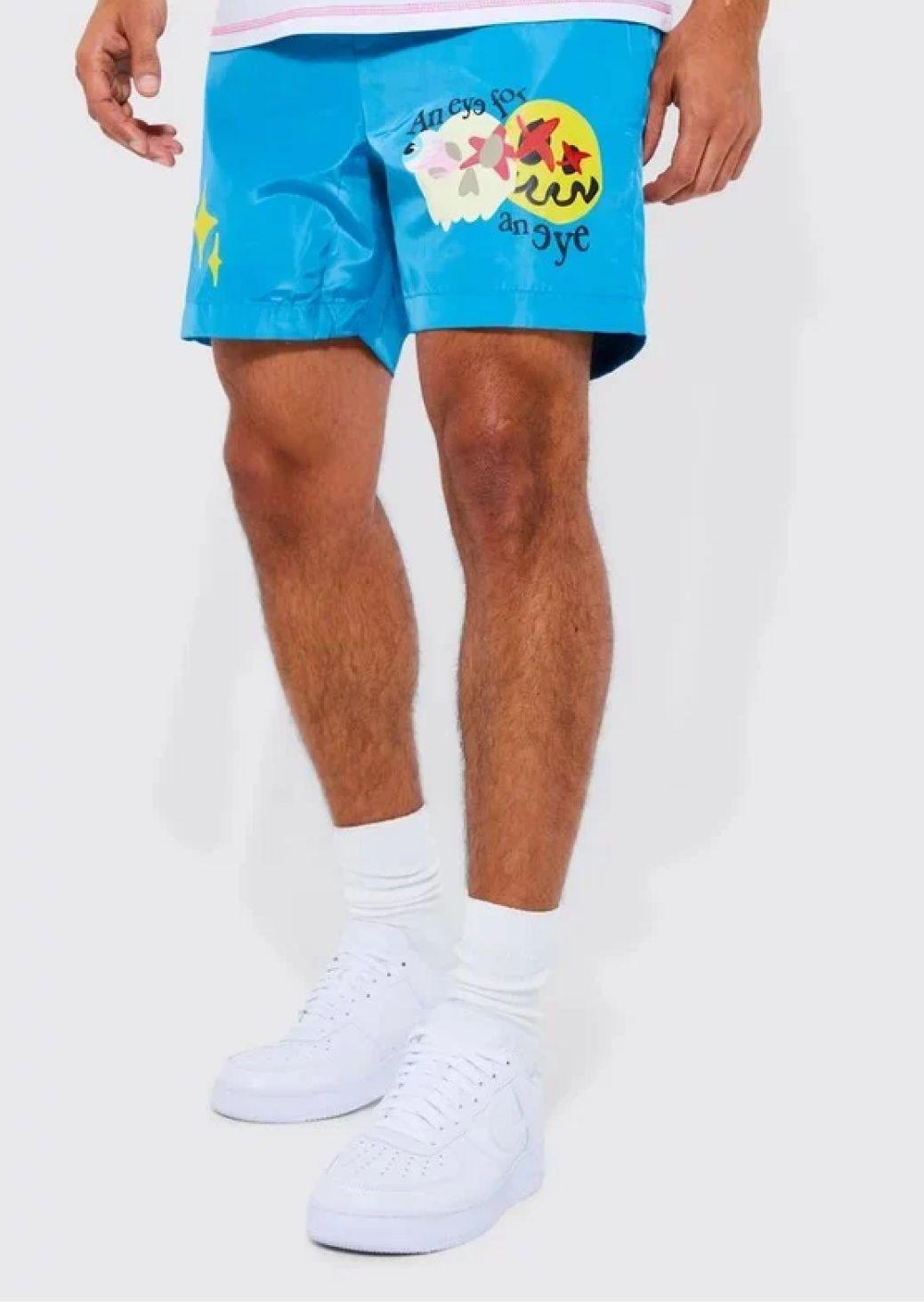 ELASTIC WAIST PHOTO PRINT TOGGLE SHORT - Sparta Clothing