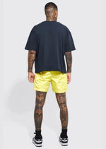 ELASTIC WAIST GRAFFITI PRINT TOGGLE SHORT - Sparta Clothing
