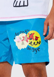 ELASTIC WAIST PHOTO PRINT TOGGLE SHORT - Sparta Clothing