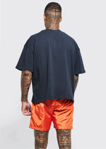 ELASTIC WAIST GRAFFITI PRINT TOGGLE SHORT - Sparta Clothing
