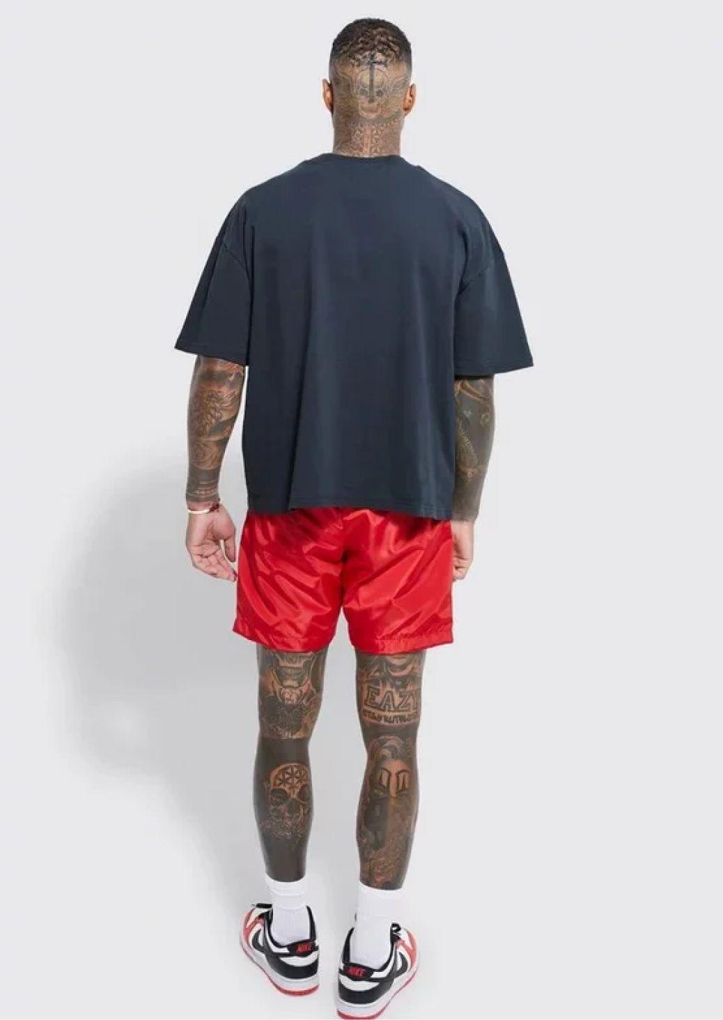 ELASTIC WAIST TEXT PRINT TOGGLE SHORT - Sparta Clothing