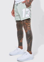Elastic Waist Moto Print Toggle Short - Sparta Clothing