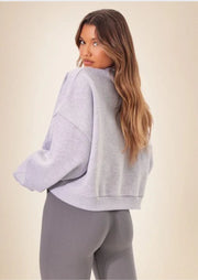 Grey Marl Oversized Boxy Sweatshirt - Sparta Clothing