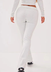 Heather Grey Sport Melange Flared Yoga Pants - Sparta Clothing