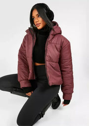 Oversized Toggle Detail Puffer Jacket - Sparta Clothing