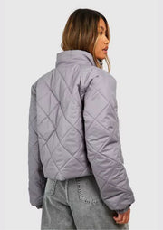 Quilted Funnel Neck Puffer Jacket - Sparta Clothing