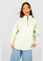 Tall Basic Half Zip Oversized Sweater - Sparta Clothing
