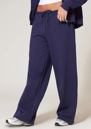 Navy Premium Thin Waistband Straight Leg Sweat Joggers - Sparta Clothing